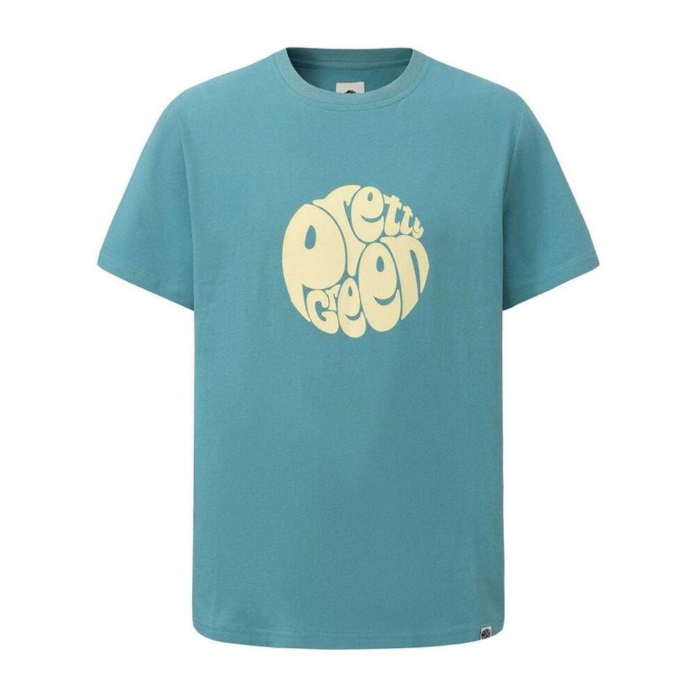 Pretty Green Mens Logo Cotton T-Shirt / Teal